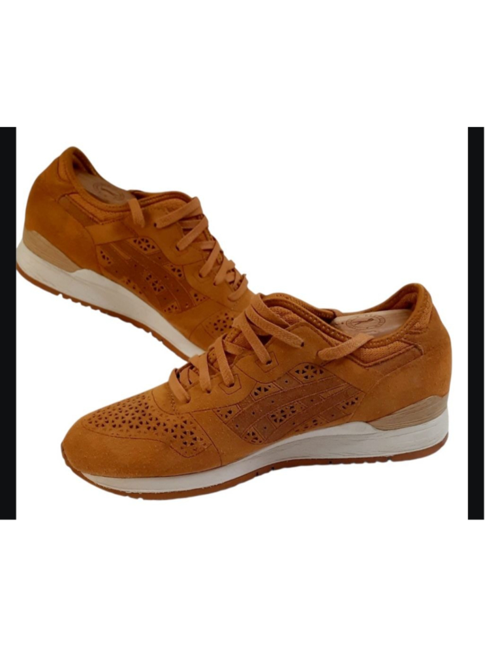 Asics Tiger Men’s Gel-Lyte 111 Laser Cut Suede Shoes Size 8.5 H5E3L Tan Kith - Picture 3 of 6